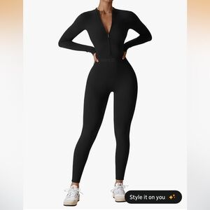 Black Zippered Jumpsuit